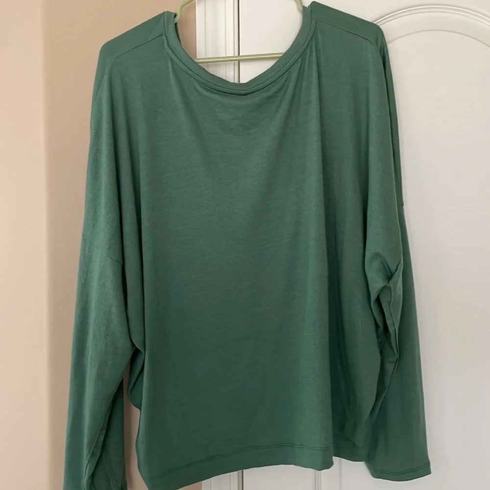 Green Long Sleeve Anthropologie Top - Picture 3 of 5